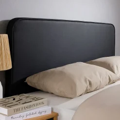 Tête de lit RIVEN 140 avec fixation murale - Noir