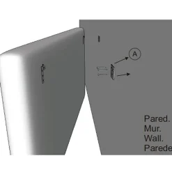 Tête de lit Rombo 150x60 cm Blanc, rembourrée de Mousse