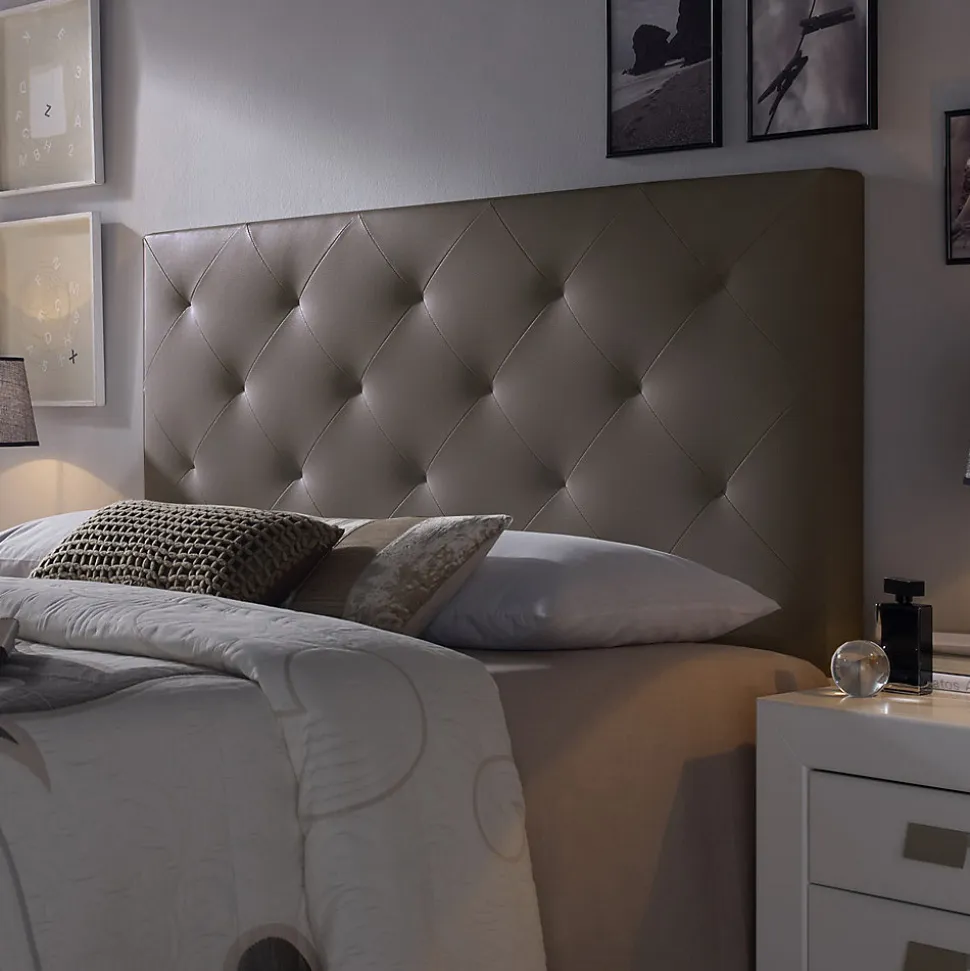 Tête de lit Rombo 160x60 cm Chocolat, rembourrée de Mousse