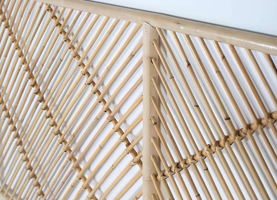 Tête de lit rotin 150 cm style organique