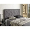 Tête de lit Rubi gris pour lit 140 en similicuir 154x115x8. ECCOX