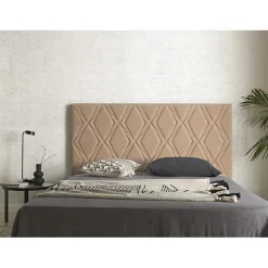 Tête de lit Rubi pour lit 90 en tissu camel 115x115x8. ECCOX