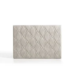 Tête de lit Rubi pour lit 105 en tissu gris blanc 115x115x8. ECCOX