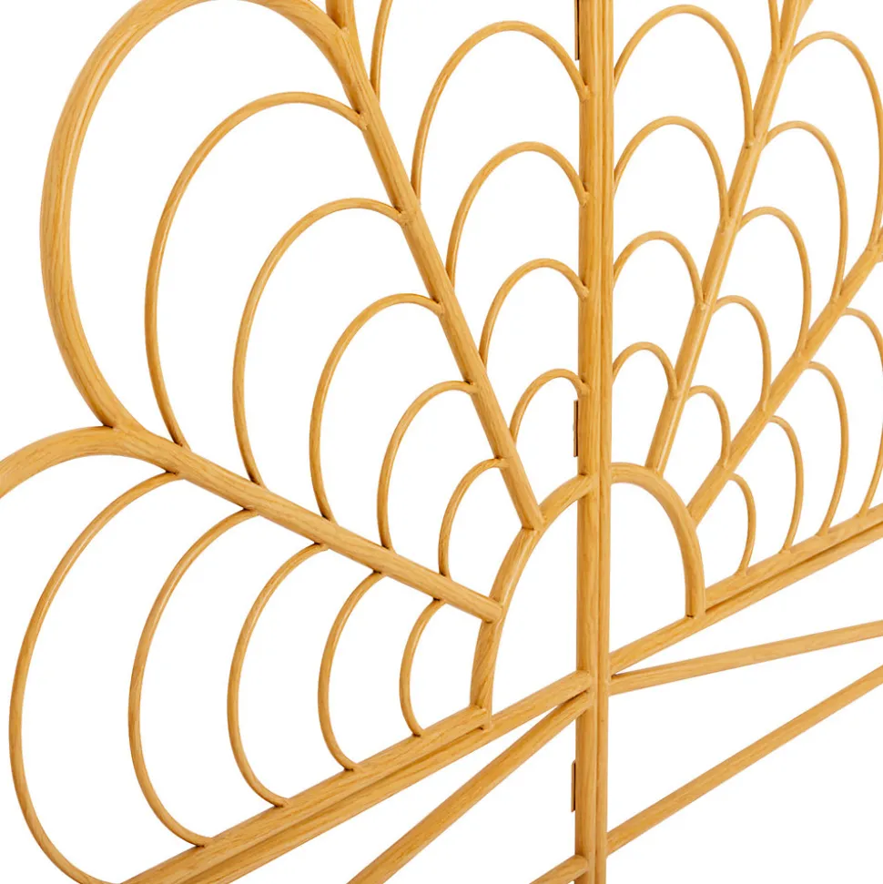 Tête de lit sur pied IVY 160 cm effet rotin en forme de fleur