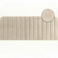 Tête de lit suspendue ALBA 160 cm en velours beige