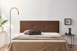 Tête de Lit Tapisée ALMA Aqualine 170x50x5 cm - Chocolat - Moonia