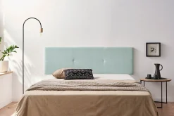 Tête de Lit Tapisée ALMA Aqualine 170x50x5 cm - Vert Aqua - Moonia