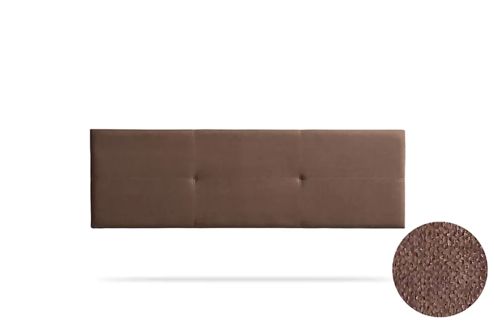 Tête de Lit Tapisée ALMA Aqualine 115x50x5 cm - Chocolat - Moonia