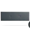 Tête de Lit Tapisée ALMA Aqualine 130x50x5 cm - Gris Foncé - Moonia
