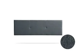 Tête de Lit Tapisée ALMA Aqualine 130x50x5 cm - Gris Foncé - Moonia
