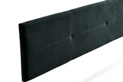 Tête de Lit Tapisée ALMA Aqualine 170x50x5 cm - Noir - Moonia