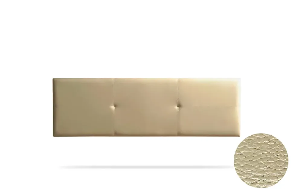 Tête de Lit Tapisée ALMA Simili cuir 100x50x5 cm - Or - Moonia