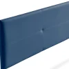 Tête de Lit Tapisée ALMA Simili cuir 160x50x5 cm - Bleu Foncé - Moonia