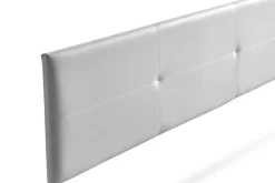 Tête de Lit Tapisée ALMA Simili cuir 90x50x5 cm - Argent - Moonia