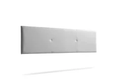 Tête de Lit Tapisée ALMA Simili cuir 90x50x5 cm - Argent - Moonia