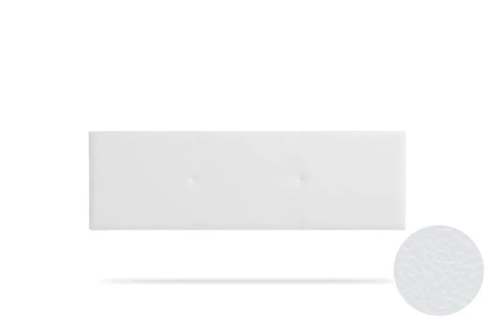 Tête de Lit Tapisée ALMA Simili cuir 100x50x5 cm - Blanc - Moonia