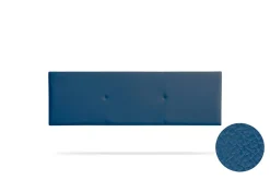 Tête de Lit Tapisée ALMA Simili cuir 115x50x5 cm - Bleu Foncé - Moonia