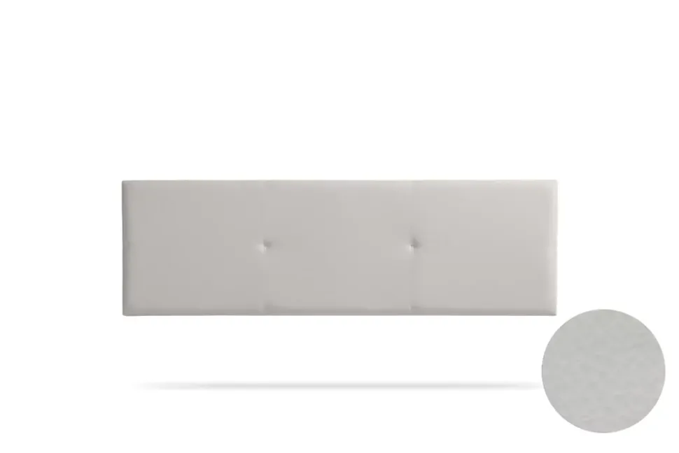 Tête de Lit Tapisée ALMA Simili cuir 100x50x5 cm - Gris Clair - Moonia