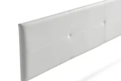 Tête de Lit Tapisée ALMA Simili cuir 100x50x5 cm - Gris Clair - Moonia