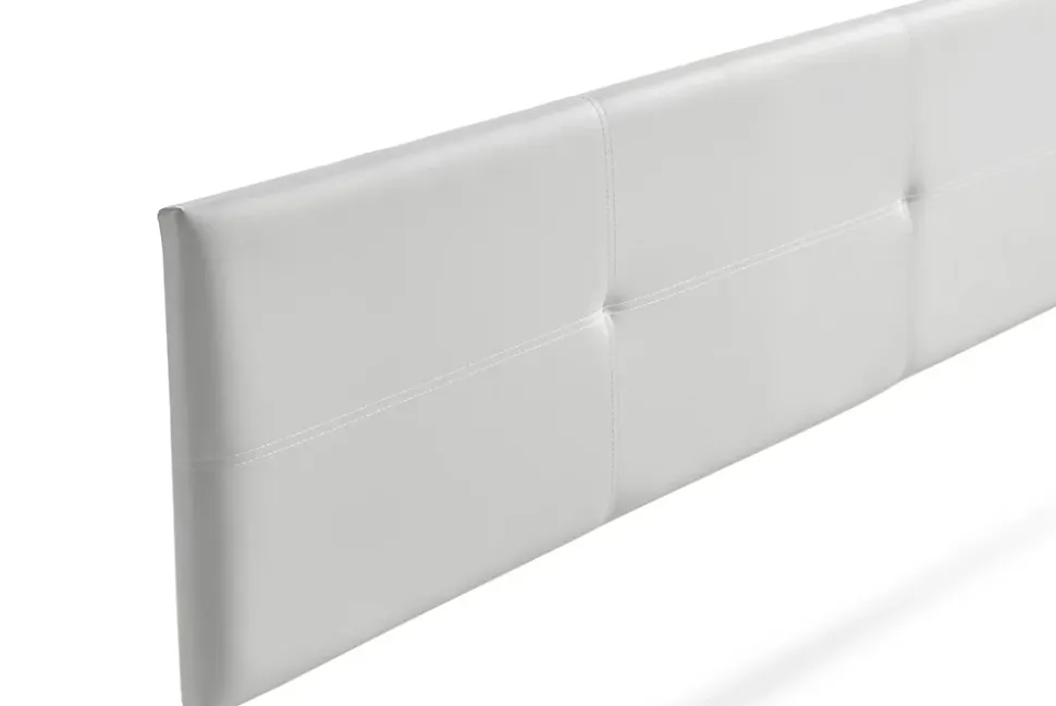 Tête de Lit Tapisée ALMA Simili cuir 100x50x5 cm - Gris Clair - Moonia