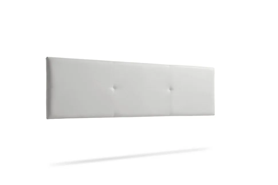 Tête de Lit Tapisée ALMA Simili cuir 100x50x5 cm - Gris Clair - Moonia