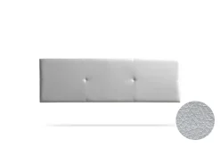 Tête de Lit Tapisée ALMA Simili cuir 145x50x5 cm - Argent - Moonia