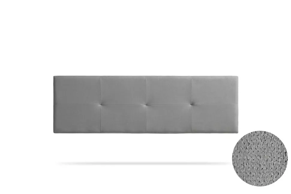 Tête de Lit Tapisée ALTEA Aqualine 170x50x5 cm - Gris Clair - Moonia