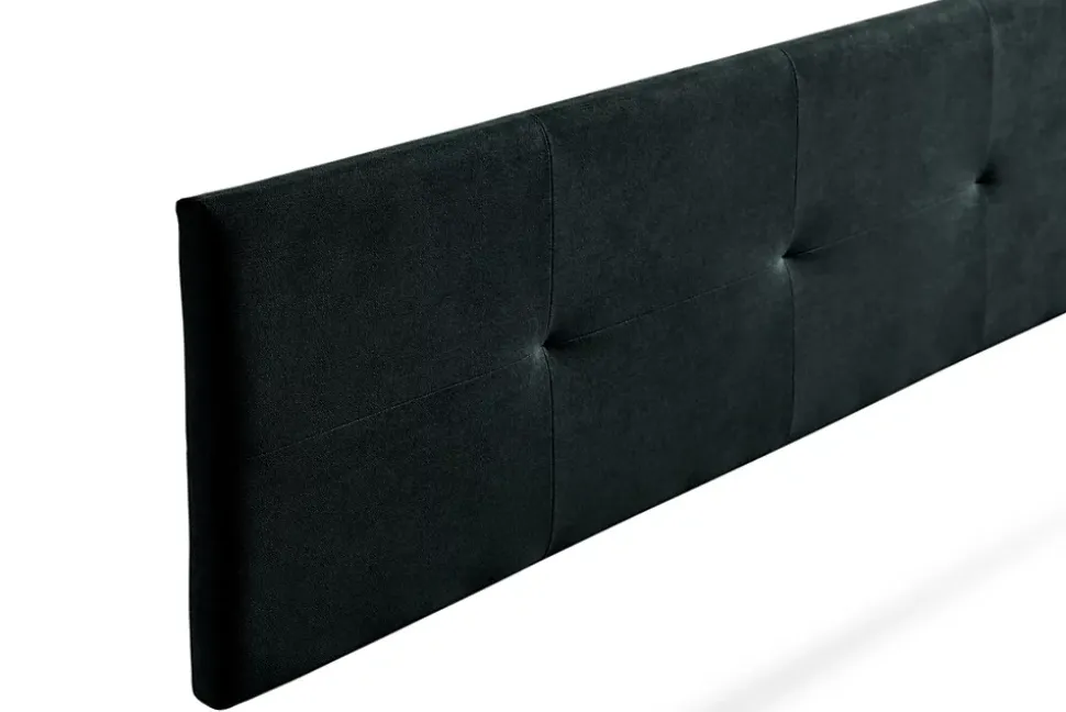 Tête de Lit Tapisée ALTEA Aqualine 90x50x5 cm - Noir - Moonia