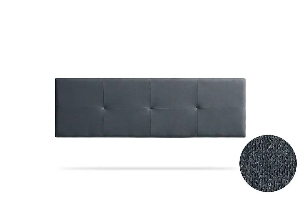 Tête de Lit Tapisée ALTEA Aqualine 115x50x5 cm - Gris Foncé - Moonia