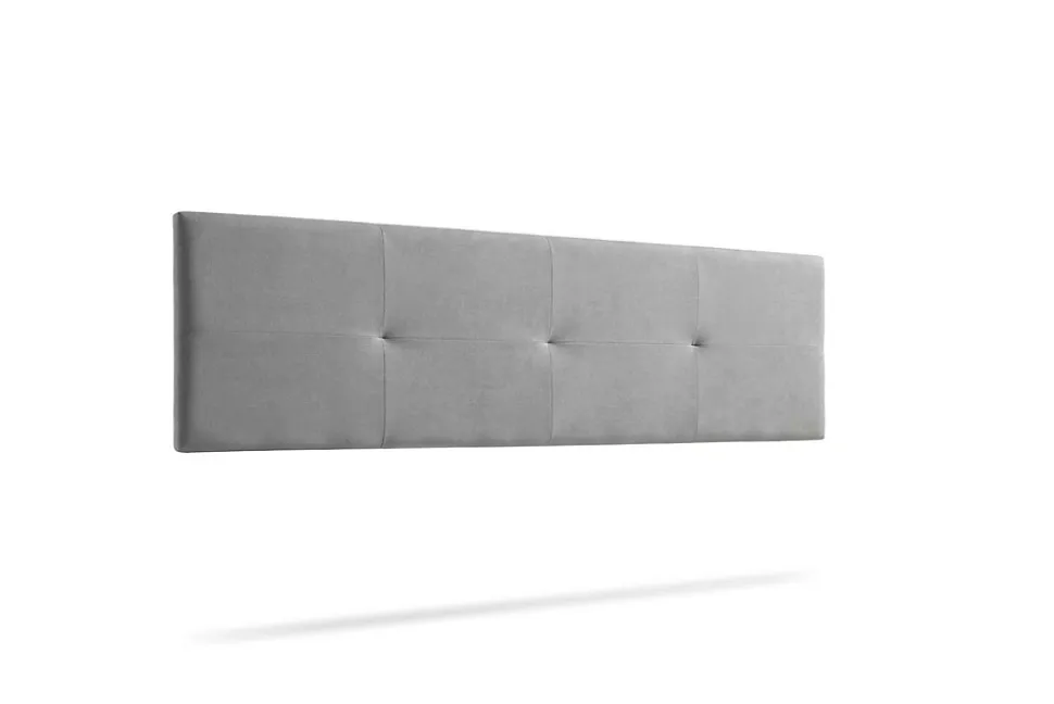 Tête de Lit Tapisée ALTEA Aqualine 145x50x5 cm - Gris Clair - Moonia
