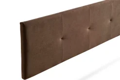 Tête de Lit Tapisée ALTEA Aqualine 115x50x5 cm - Chocolat - Moonia