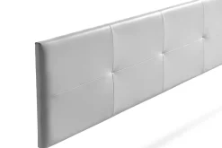 Tête de Lit Tapisée ALTEA Simili cuir 170x50x5 cm - Argent - Moonia