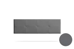 Tête de Lit Tapisée ALTEA Simili cuir 130x50x5 cm - Gris Foncé - Moonia
