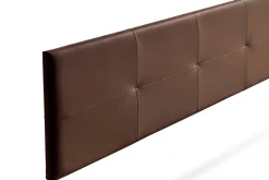 Tête de Lit Tapisée ALTEA Simili cuir 170x50x5 cm - Marron - Moonia