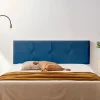 Tête de Lit Tapisée ALTEA Simili cuir 90x50x5 cm - Bleu Foncé - Moonia