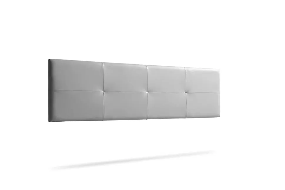 Tête de Lit Tapisée ALTEA Simili cuir 145x50x5 cm - Argent - Moonia
