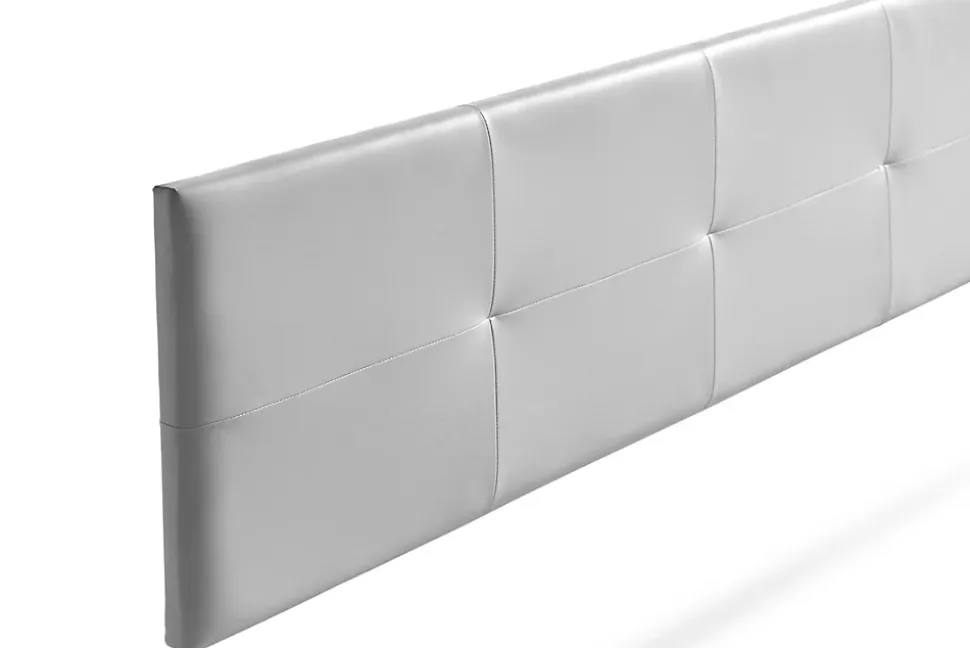 Tête de Lit Tapisée ALTEA Simili cuir 145x50x5 cm - Argent - Moonia