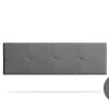 Tête de Lit Tapisée ALTEA Simili cuir 90x50x5 cm - Gris Foncé - Moonia