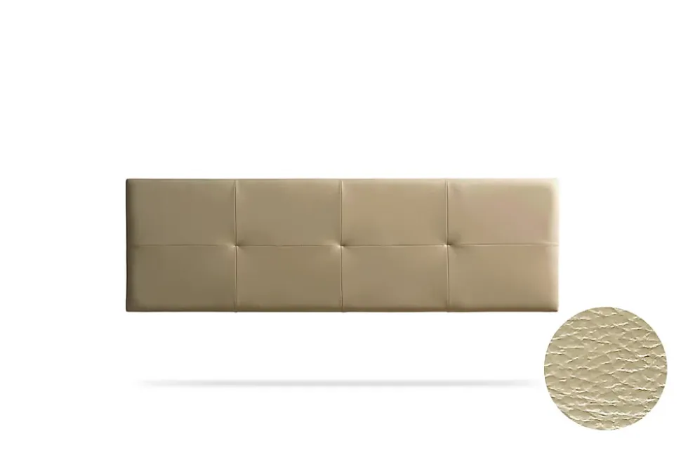 Tête de Lit Tapisée ALTEA Simili cuir 115x50x5 cm - Or - Moonia