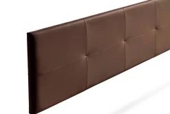 Tête de Lit Tapisée ALTEA Simili cuir 115x50x5 cm - Marron - Moonia