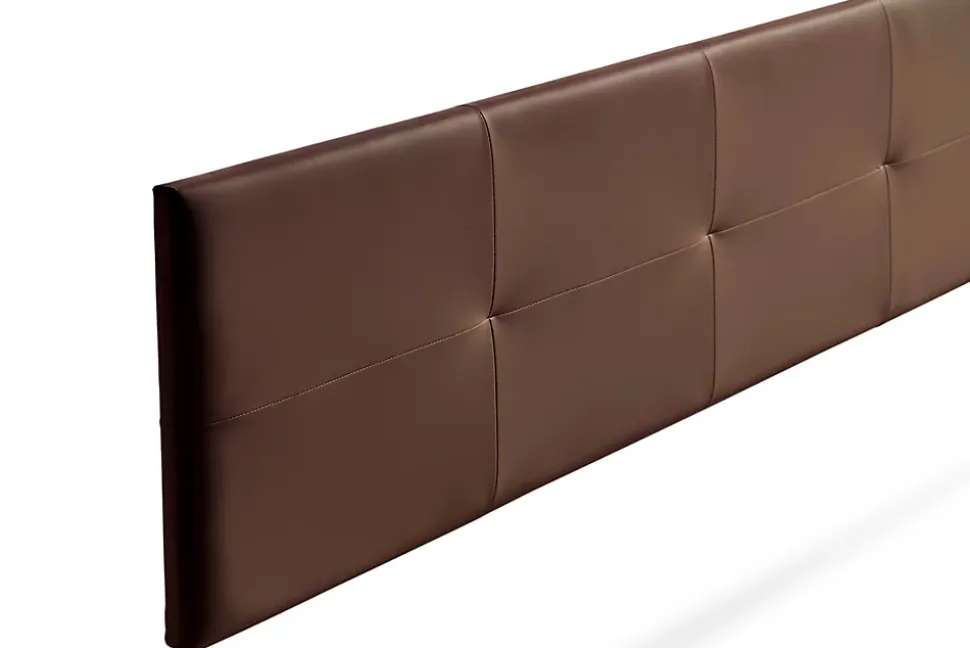 Tête de Lit Tapisée ALTEA Simili cuir 115x50x5 cm - Marron - Moonia