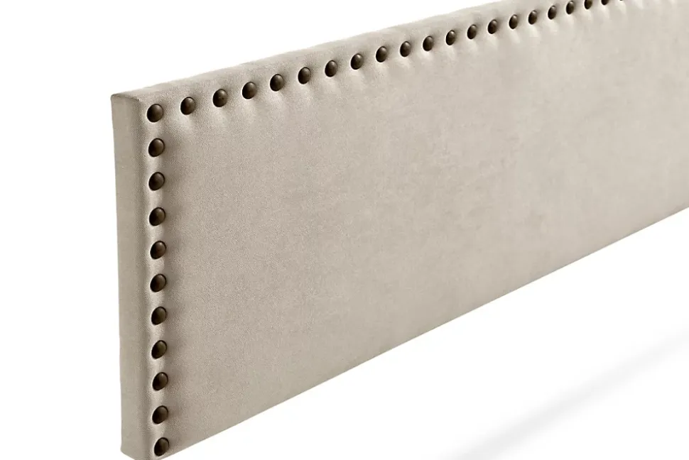 Tête de Lit Tapisée MODENA Aqualine 90x55x8 cm - Beige Toast - Moonia