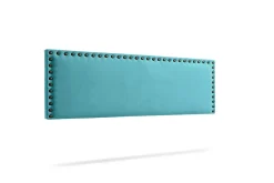 Tête de Lit Tapisée MODENA Aqualine 145x55x8 cm - Turquoise - Moonia
