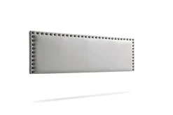 Tête de Lit Tapisée MODENA Simili cuir 130x55x8 cm - Argent - Moonia