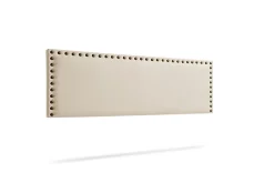 Tête de Lit Tapisée MODENA Simili cuir 160x55x8 cm - Blanc Cassé - Moonia