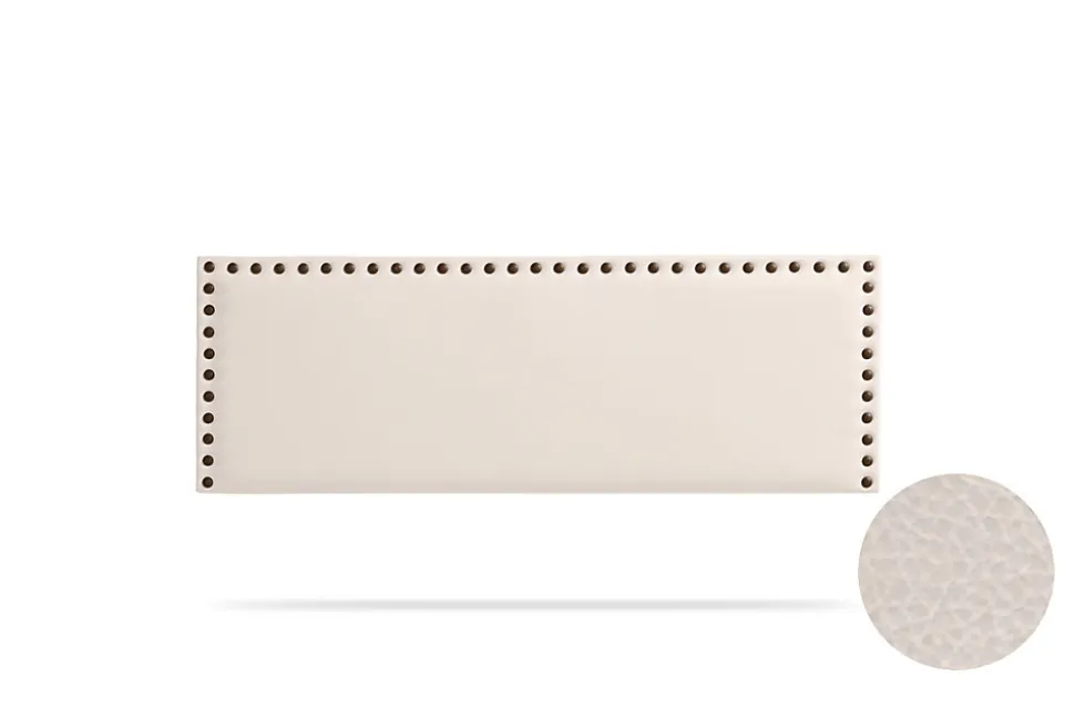 Tête de Lit Tapisée MODENA Simili cuir 100x55x8 cm - Beige - Moonia