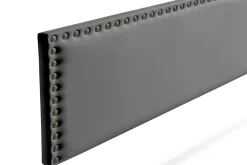 Tête de Lit Tapisée MODENA Simili cuir 100x55x8 cm - Gris Foncé - Moonia