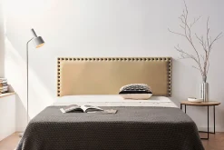 Tête de Lit Tapisée MODENA Simili cuir 115x55x8 cm - Or - Moonia