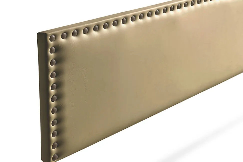 Tête de Lit Tapisée MODENA Simili cuir 115x55x8 cm - Or - Moonia