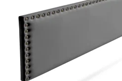 Tête de Lit Tapisée MODENA Simili cuir 160x55x8 cm - Gris Foncé - Moonia